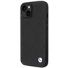BMW telefono dėklas iPhone 14 6,1 BMHCP14S22RQDK juodas hard telefono dėklas Leather Quilted