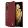 Samsung Galaxy S21 Plus BMW dėklas silikoninis Signature Logo (BMHCS21MSLBLRE) raudonos spalvos