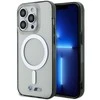 BMW BMHMP14LHCRS dėklas Apple iPhone 14 Pro 6.1″ skaidrus kietas dėklas Sidabrinis Ring MagSafe