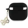 Guess GUA4LECG4K AirPods 4 dėklas juodos spalvos Silicone 4G Charm