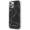 Guess Gold Chain - dėklas skirtas Apple iPhone 12 Pro Max Juodas