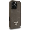 Guess Grained Hot Stamp Peony Triangle Logo MagSafe - dėklas skirtas Apple iPhone 16 Pro Max ruda