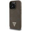 Guess Grained Hot Stamp Peony Triangle Logo MagSafe - dėklas skirtas Apple iPhone 16 Pro Max ruda