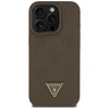 Guess Grained Hot Stamp Peony Triangle Logo MagSafe - dėklas skirtas Apple iPhone 16 Pro Max ruda