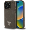 Guess Grained Hot Stamp Peony Triangle Logo MagSafe - dėklas skirtas Apple iPhone 16 Pro Max ruda