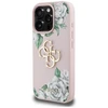Originalus Dėklas GUESS Grained Roses Big 4G logo skirtas Apple iPhone 16 Pro Max rožinės spalvos