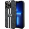 Guess GUHMP14LP4RPSK Apple iPhone 14 Pro 6.1″ juodos spalvos kietas dėklas 4G Printed Stripes MagSafe