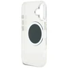 Dėklas Guess IML Metal Colored Circle Classic Logo MagSafe Apple iPhone 16 juodos spalvos