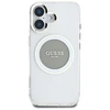 Dėklas Guess IML Metal Colored Circle Classic Logo MagSafe Apple iPhone 16 pilkas