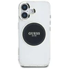 Dėklas Guess IML Metal Colored Circle Classic Logo MagSafe Apple iPhone 16 juodos spalvos