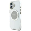 Dėklas Guess IML Metal Colored Circle Classic Logo MagSafe Apple iPhone 16 pilkas