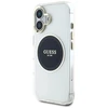 Dėklas Guess IML Metal Colored Circle Classic Logo MagSafe Apple iPhone 16 juodos spalvos