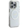 Dėklas Guess IML Metal Colored Circle Classic Logo MagSafe Apple iPhone 16 Pro baltos spalvos
