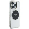Dėklas Guess IML Metal Colored Circle Classic Logo MagSafe Apple iPhone 16 Pro juodos spalvos