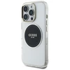 Dėklas Guess IML Metal Colored Circle Classic Logo MagSafe Apple iPhone 16 Pro juodos spalvos