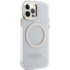 Guess GUHMP12MHTRMD Apple iPhone 12/12 Pro 6.1″ auksinis kietas dėklas Metal Outline Magsafe