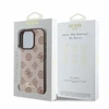 Guess Peony Script MagSafe - dėklas skirtas Apple iPhone 16 Pro ruda