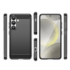 Hurtel Carbon dėklas Flexible Silicone skirtas Xiaomi Redmi Note 14 Pro 4G - juodos spalvos