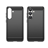 Hurtel Carbon dėklas Flexible Silicone skirtas Xiaomi Redmi Note 14 Pro 4G - juodos spalvos