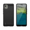 Hurtel Carbon silikoninis dėklas skirtas Nokia C110 – juodos spalvos