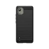 Hurtel Carbon silikoninis dėklas skirtas Nokia C110 – juodos spalvos