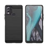 Hurtel Carbon silikoninis dėklas skirtas Nokia C22 – juodos spalvos