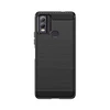 Hurtel Carbon silikoninis dėklas skirtas Nokia C22 – juodos spalvos