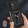 Hurtel Hybrid Armor Camshield su Stand and Camera dėklas skirtas Nothing Phone (3a) 5G – juodos spalvos