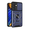 Hurtel Hybrid Armor Camshield su Stand and Camera dėklas skirtas Samsung Galaxy S25 Edge – Mėlyna