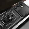 Hurtel Hybrid Armor Camshield su Stand and Camera dėklas skirtas Nothing Phone (3a) 5G – juodos spalvos