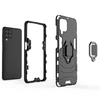 Dėklas Hurtel Ring Armor Kickstand Tough Rugged Samsung Galaxy A22 4G mėlynos spalvos