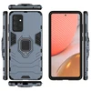 Dėklas Hurtel Ring Armor su stoveliu Tough Rugged Samsung Galaxy A72 4G mėlynos spalvos