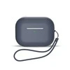 Hurtel Silikoninis dėklas skirtas AirPods 3 + wrist strap lanyard - mėlynas