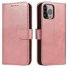 Hurtel Wallet su stoveliu Apple iPhone 15 Pro Magnet – dėklas telefonui rožinės spalvos