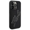 Karl Lagerfeld KLHCP15L3DRKSDLK Apple iPhone 15 Pro 6.1" dėklas telefonui juodos spalvos 3D Rubber Signature
