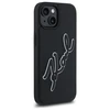 Karl Lagerfeld KLHCP15S3DRKSDLK Apple iPhone 15 6.1" dėklas telefonui juodos spalvos 3D Rubber Signature