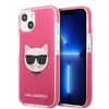 Apple iPhone 13 Mini Karl Lagerfeld dėklas Choupette Head (KLHCP13STPECPI) rožinės spalvos