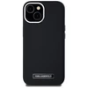 Dėklas Karl Lagerfeld FW Metal Plate MagSafe Apple iPhone 15 juodos spalvos