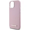 Dėklas Karl Lagerfeld FW Metal Plate MagSafe Apple iPhone 15 rožinės spalvos