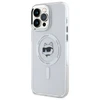 Karl Lagerfeld KLHMP14XHLSCHH Apple iPhone 14 Pro Max 6.7" dėklas telefonui baltos spalvos IML Metal Choupette Head MagSafe