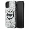Apple iPhone 11 Karl Lagerfeld dėklas Glitter Choupette Patch (KLHCN61G2CPS) sidabrinės spalvos