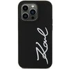 Apple iPhone 11 Karl Lagerfeld dėklas Silicone Signature (KLHCN61SKSVGK) juodos spalvos