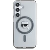 Karl Lagerfeld Button Karl Head Printed Logo MagSafe Samsung Galaxy S25 dėklas telefonui juodos spalvos