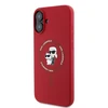 Karl Lagerfeld KLHMP16MSCMKCRHR Apple iPhone 16 Plus 6.7" dėklas telefonui raudonos spalvos hardcase Silicone Karl&amp;Choupette Ring MagSafe