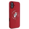 Karl Lagerfeld KLHMP16MSCMKCRHR Apple iPhone 16 Plus 6.7" dėklas telefonui raudonos spalvos hardcase Silicone Karl&amp;Choupette Ring MagSafe