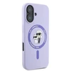 Karl Lagerfeld KLHMP16MSCMKCRHU Apple iPhone 16 Plus 6.7" dėklas telefonui violetinės spalvos hardcase Silicone Karl&amp;Choupette Ring MagSafe