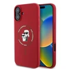 Karl Lagerfeld KLHMP16MSCMKCRHR Apple iPhone 16 Plus 6.7" dėklas telefonui raudonos spalvos hardcase Silicone Karl&amp;Choupette Ring MagSafe