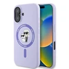 Karl Lagerfeld KLHMP16MSCMKCRHU Apple iPhone 16 Plus 6.7" dėklas telefonui violetinės spalvos hardcase Silicone Karl&amp;Choupette Ring MagSafe