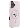 Karl Lagerfeld KLHMP16MSCMKCRHP Apple iPhone 16 Plus 6.7" dėklas telefonui rožinės spalvos hardcase Silicone Karl&amp;Choupette Ring MagSafe