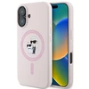 Karl Lagerfeld KLHMP16MSCMKCRHP Apple iPhone 16 Plus 6.7" dėklas telefonui rožinės spalvos hardcase Silicone Karl&amp;Choupette Ring MagSafe
